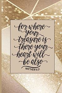 For Where Your Treasure Is There Your Heart Will Be Also Matthew 6