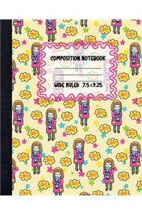 Coffe Girl Composition Notebook