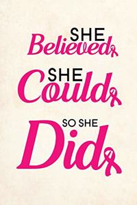 She believed she could so she did