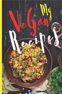 Blank Vegan Recipe Book to Write In - My Vegan Recipes