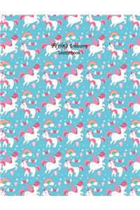Cute Unicorn #14, Unicorn Sketchbook for Kids, Sketchbook for kindergarten, Sketchbook for Preschool