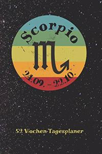 Sternzeichen Skorpion Scorpio - 52 Wochen Tagesplaner