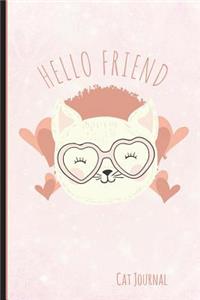 Hello Friend Cat Journal