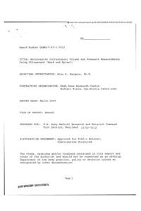 Noninvasive Intracranial Volume and Pressure Measurements Using Ultrasound (Head and Spinal)