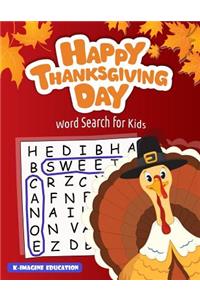 Happy Thanksgiving Day Word Search for Kids