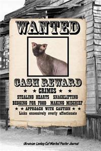 Ukrainian Levkoy Cat Wanted Poster Journal