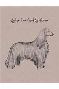 Afghan Hound Weekly Planner