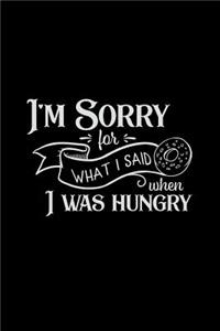 I'm Sorry for What I Said When I Was Hungry