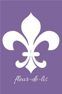 fleur-de-lis - Deluge Purple Blank Notebook