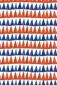 Bullet Journal Notebook Red and Blue Triangles Pattern