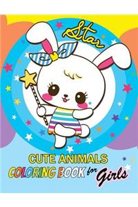 Cute Animals Coloring Book for Girls