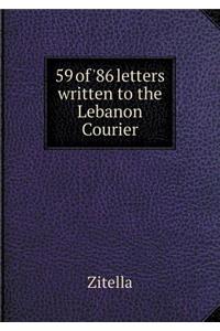 59 of '86 Letters Written to the Lebanon Courier