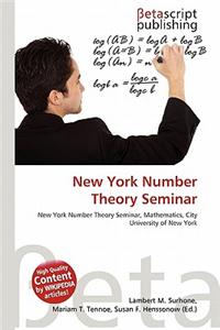 New York Number Theory Seminar