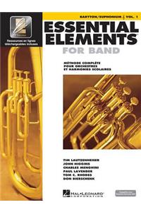 Essential Elements for Band Avec Eei Vol. 1 - Baryton/Euphonium (Treble Clef) French Edition