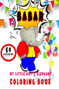 Coloring book my little boy's elephant