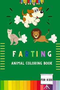 Farting animal coloring book for kids