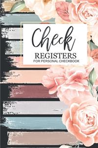 Check registers for personal checkbook