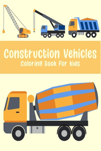 construction vehicle coloring book for kids