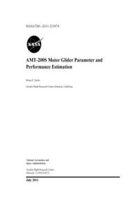 AMT-200S Motor Glider Parameter and Performance Estimation