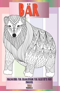 Malbücher für Erwachsene für Bleistifte und Marker - Mandala - Tiere - Bär