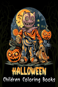 Children Halloween Coloring Books: Halloween Designs Including Witches, Ghosts, Pumpkins, Haunted Houses, and More! (Children Halloween Books)