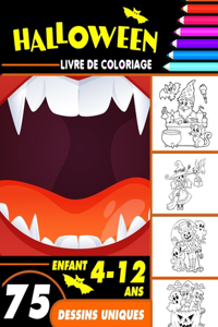 Halloween livre de coloriage enfant 4-12 ans