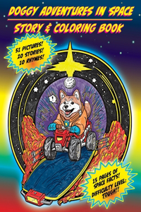 Doggy Adventures in Space - Story & Coloring Book