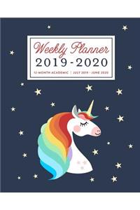 Weekly Planner 2019 - 2020 12-Month Academic, July 2019 - June 2020