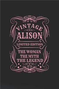 Vintage Alison Limited Edition the Women the Myth the Legend