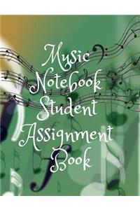 Music Notebook Student Assignment Book