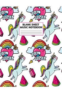 Blank Sheet Music Notebook