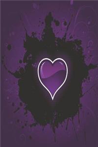 Herz in der Dunkelheit in Violett