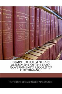 Comptroller General's Assessment of the Iraqi Government's Record of Performance
