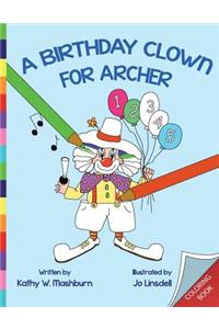 Birthday Clown for Archer Coloring Book