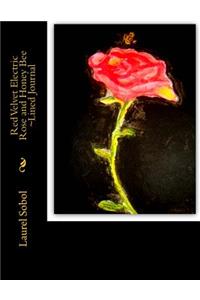 Red Velvet Electric Rose and Honey Bee Lined Journal