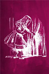 Alice in Wonderland Chalkboard Journal - Alice and The Secret Door (Pink)