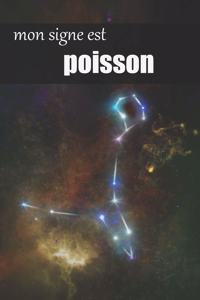 poisson signe astrologique, carnet ligné, mon signe