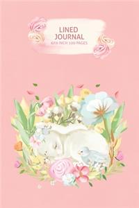 Sleeping Bunny Lined Journal