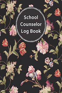 School Counselor Log Book: Simple Counselor Student Record Kepper & Information ( Daily Diary / Workbook / Organizer / Planner / Notebook, Paperback )