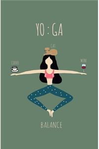 Yoga Balance: Internet Password Organizer & Logbook Discrete: A Thoughtful Christmas and Birthday Gift For Yoga Coffee Wine And Cats Lovers