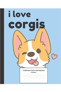 I Love Corgis Cute Notebook