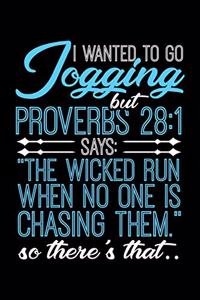 I Wanted to Go Jogging But Proverbs 28