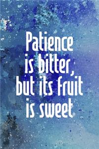 Patience Is Bitter, But Its Fruit Is Sweet