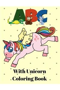 A B C with Unicorn Coloring Book