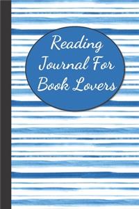 Reading Journal For Book Lovers