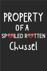 Property Of A Spoiled Rotten Chussel: Lined Journal, 120 Pages, 6 x 9, Chussel Dog Gift Idea, Black Matte Finish (Property Of A Spoiled Rotten Chussel Journal)