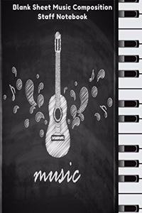 Blank Sheet Music Composition Staff Notebook