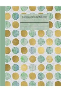 Sea Glass Dots Composition Notebook - 4x4 Graph Paper