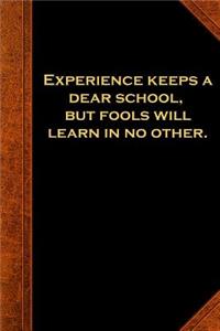 2019 Weekly Planner Ben Franklin Quote Experience Vintage Style