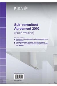 Riba Sub-Consultant Agreement 2010 (2012 Revision) Pack of 10